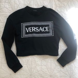 AUTHENTIC Versace Cropped Logo Sweatshirt